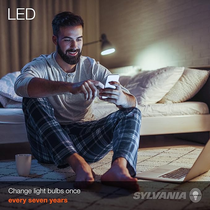 Sylvania ECO LED A19 Light Bulb, 60W Equivalent, Efficient 9W, 7 Year, 750 Lumens, Non-Dimmable, Frosted, 5000K Daylight - 24 Count (40987) (Pack of 2)