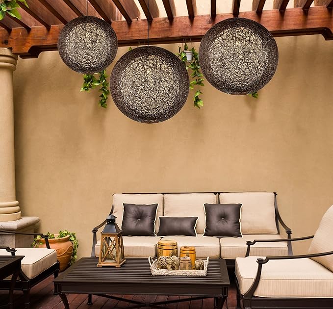 Maxim Bali-One Light Chandelier-19 Inches Wide by 19 inches high-Chocolate/White Finish -Traditional Installation
