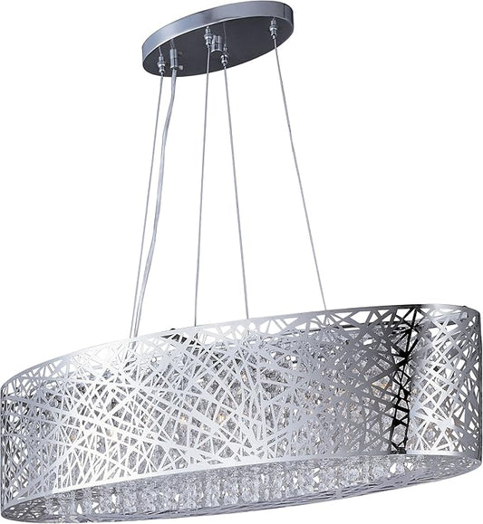 ET2 Inca-9 Light Pendant in Contemporary style-12 Inches Wide by 10 inches high-Polished Chrome Finish-Xenon Lamping Type