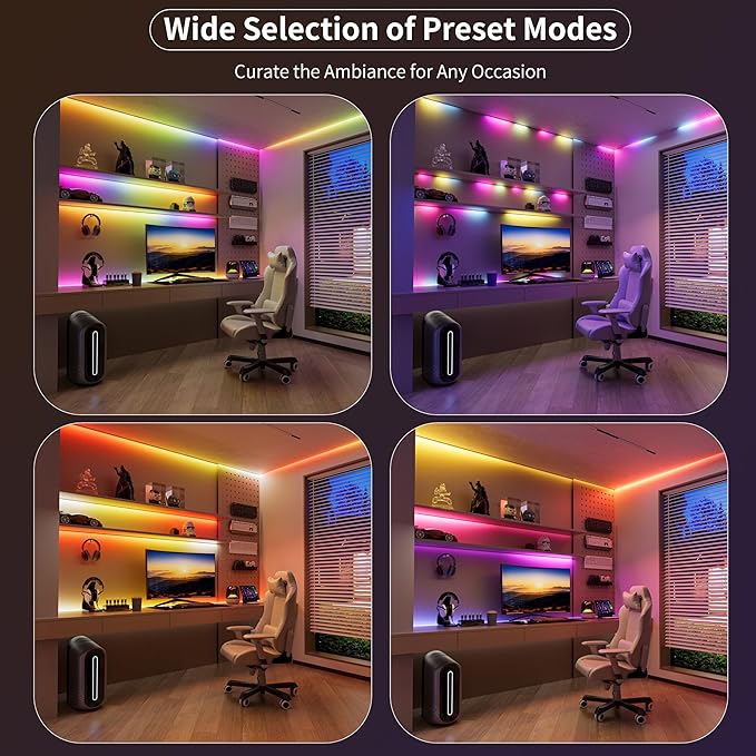MIWISE RGB Smart IC COB LED Strip Light,20ft Color Chasing Flexible LED Tape Light,WS2811 Addressable RGB Strip with APP Control/Music Mode,Work with Alexa/Google,for Party/Home DIY Lighting Projects