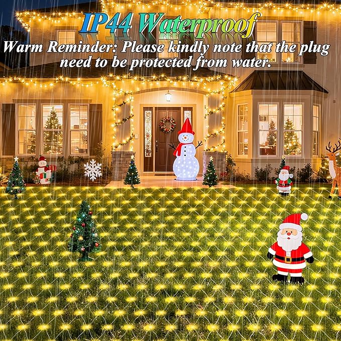12ft x 12ft Net Lights 4th of July Decorations, 400LED 35 Colors Changing Large Gazebo Net Lights Clear Wire, Waterproof Fairy Lights Chandelier for Patio Pergolas Backyard Bush Wedding Outdoor Party