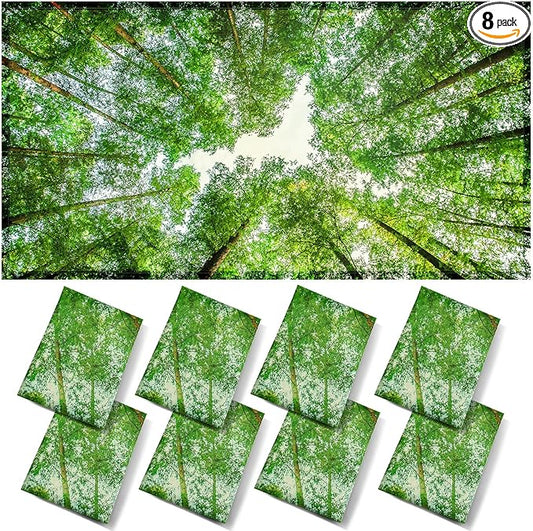 ANGSYLTH 8 Pcs Fluorescent Light Covers - 4 x 2 Feet Covers for Ceiling Lights, 8 x 10 Magnetic Light Filters for Classroom, Office, Hospitals