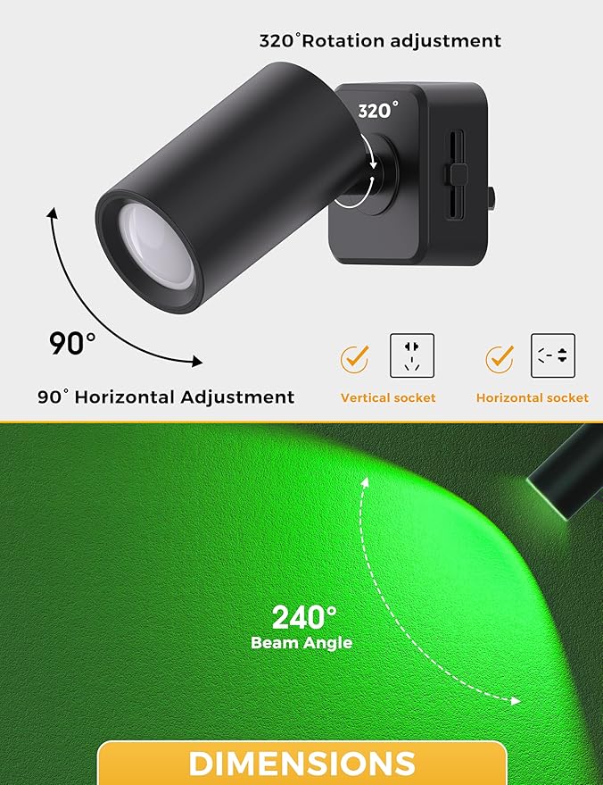 L LOHAS LED Night Lights Plug into Wall, [2-Pack] Decorative Night Lights with Dusk to Dawn Sensor,Brightness Adjustable,RGB Color Changing Nightlight for Bathroom,Hallway,Stairs