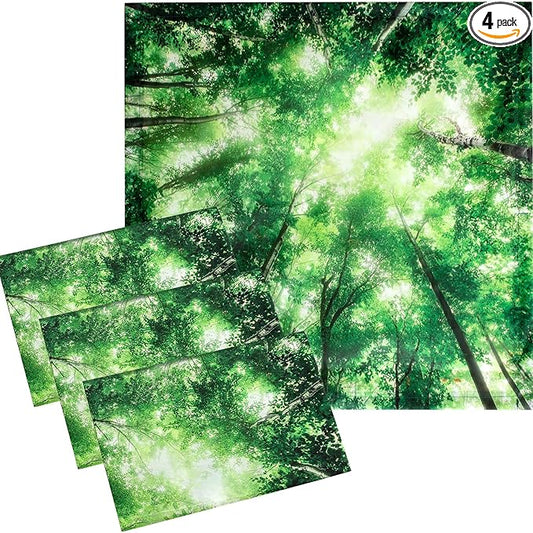 VIHOSE 4 Pcs 2 x 2 Feet Fluorescent Light Covers for Ceiling Lights Classroom Magnetic Light Filters for Reducing Harsh Glare Flicker for Office Classroom Home Drop Ceiling(Forest)