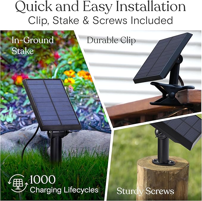 Brightech Ambience Hybrid Outdoor String Lights - Dual Plug and Solar Powered Waterproof LED Light String for Outside - 27 Ft, Dimmable 4W, Soft White Edison Bulbs for Camping, Patio, Cafe, Yard