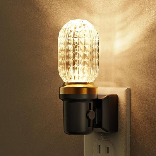 L LOHAS LED Night Lights Plug into Wall, Plug in Night Light with Light Sensor, Dimmable Night Light, 3000K LED Nightlight, Wall Sconce-Style Design Nightlight for Bedroom Bathroom Hallway, 1-Pack