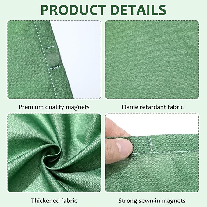QOUBAI 6PCS Fluorescent Light Covers, 4 x 2 Feet Magnetic Light Cover Fluorescent Lights Shade Panel Positive Inspirational Ceiling Lights Filters for Office Classroom Home Drop Ceiling Sage Green
