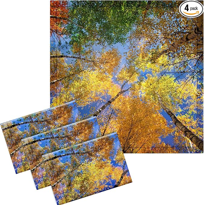 VIHOSE 4 Pcs 2 x 2 Feet Fluorescent Light Covers for Ceiling Lights Classroom Magnetic Light Filters for Reducing Harsh Glare Flicker for Office Classroom Home Drop Ceiling(Trees)