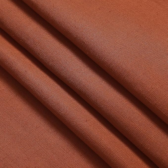 Nanspring Terracotta Linen Curtains 84 Inches Long 2 Panel Set Back Tab Boho Rustic Farmhouse Curtain for Living Room Semi Sheer Light Filtering Luxury Home Decor for Bedroom Dining Room 60x84