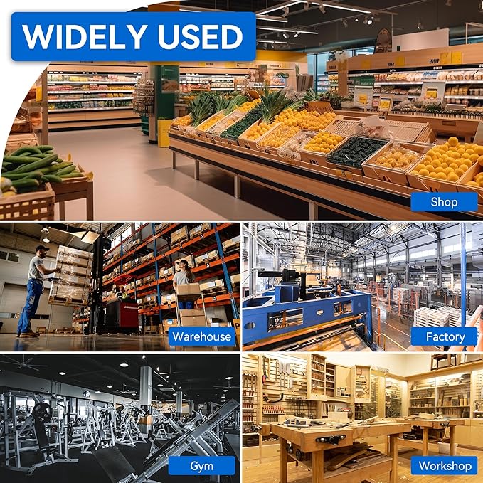 4 Pack LED High Bay Light 200W, 30000lm, 5000K ETL Listed UFO High Bay LED Shop Lights with 5' Cable US Plug, IP65 Waterproof 120V Commercial Lighting Fixture for Warehouse Workshop Barn Factory