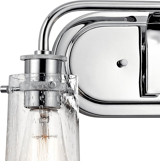 KICHLER Braelyn 14.75" 2 Light Vanity Light with Clear Seeded Glass Chrome
