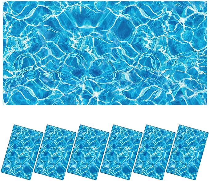 6 Pcs Fluorescent Light Covers for Ceiling Lights with 48 Magnets Decorative Magnetic Light Filters for Classroom Office Kitchen Decoration(Ripple)