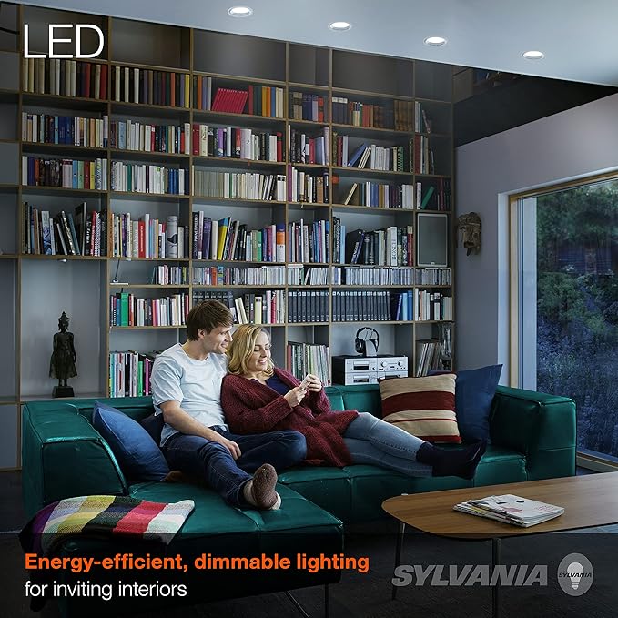 Sylvania LED Flood BR30 Light Bulb, 65W = 9W, 10 Year, 650 Lumens, Dimmable, 5000K, Daylight - 12 Pack (41264)