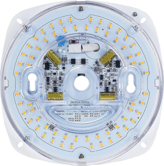 5.5" LED Light Engine Retrofit Kit - 6.73" Overall Size, 23W, 3000K, 1700LM, 120V, CRI90, Dimmable, UL/ES/JA8 Certified - Ideal for Ceiling Flush Lights, Ceiling Fans, Pendants & Garden Light