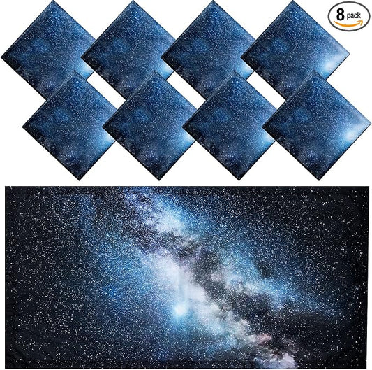 Patelai 8 Pack Fluorescent Light Covers for Classroom Ceiling 4 x 2 Feet Magnetic Light Covers Filter for Office School Drop Ceiling Supplies(Galaxy Sky)