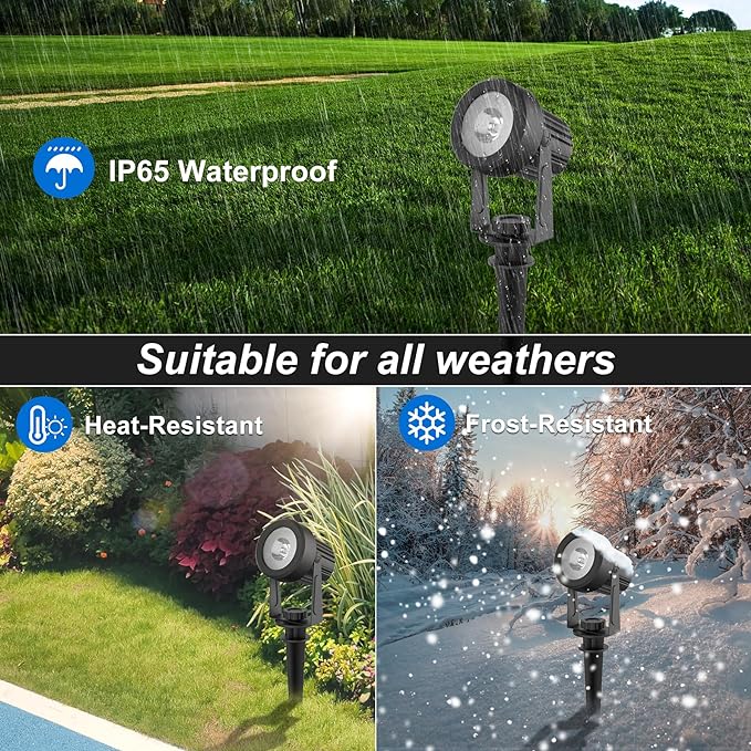 Solar Spot Lights Outdoor, Landscape Spotlights IP65 Waterproof 9.8ft Cable, Dusk to Dawn Solar Uplights for Tree Garden Yard Driveway Porch Walkway Pool (6-in-1, 3000K Warm White)