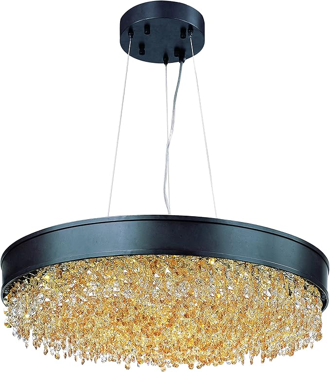 Maxim Lighting Maxim 16-Light Pendant Light | Collection Bronze Finish | Transitional Indoor Light Fixture | Ideal for Kitchen Islands & Dining Rooms | Home Decor Ceiling Fixture | 39655SHBZ
