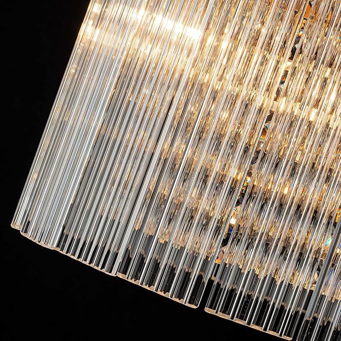 3-Light Drum Ripple Glass Ceiling Lights, Modern Style Flushmount Light Fixture for Kitchen, Bedroom, D12 * H10 inch, Ripple Glass Shade & Brass Finish Canopy